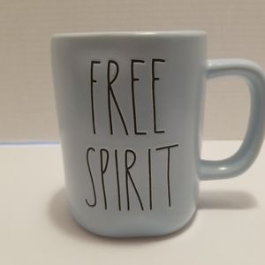 Rae Dunn By Magenta FREE SPIRIT  Pastel Blue Ceramic Coffee Mug